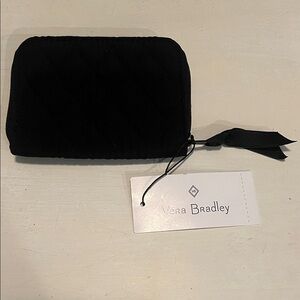 Vera Bradley Classic Black Quilted RFID Card Holder